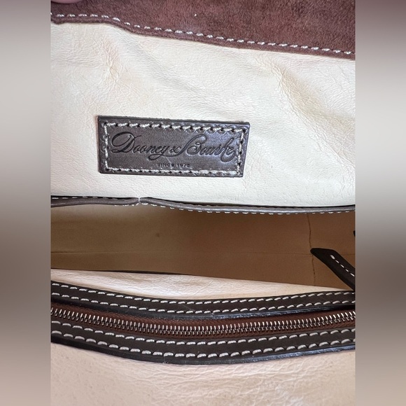 Dooney & Bourke NWT Toscana Elephant Brown Florentine Leather Domed Satchel Bag - Picture 6 of 16